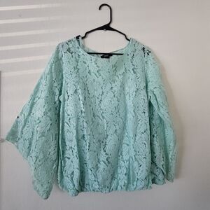 Mint Lace Women Top